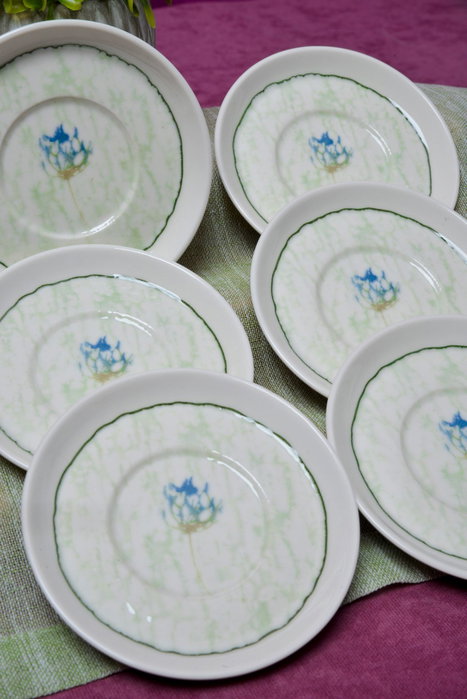 Hermia Juego de 6 Platos de Porcelana Ebrusu Multicolor de 12 cm